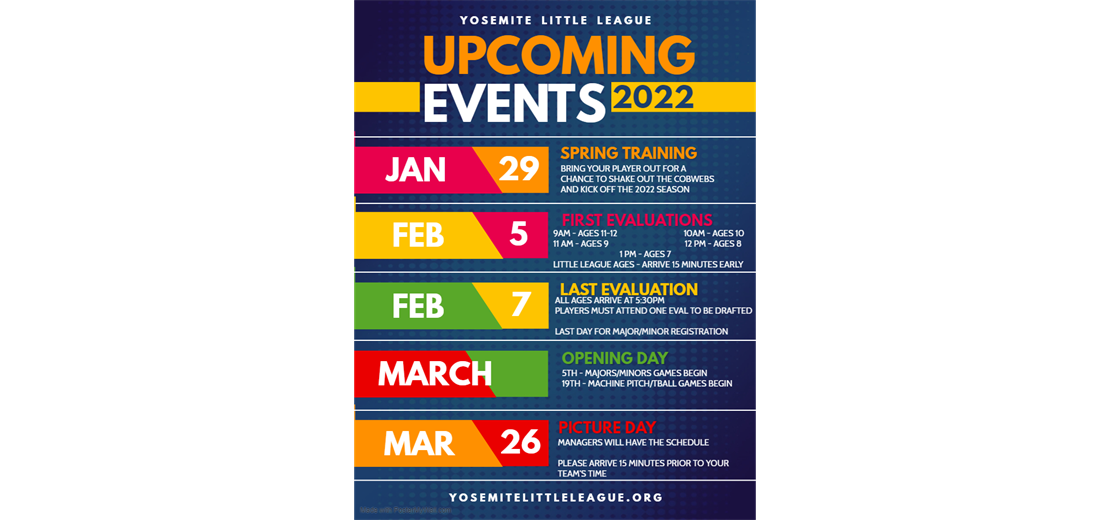 January thru March Events